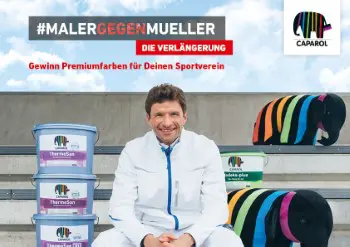 Caparol Challenge »Maler gegen Müller« geht in die Verlängerung