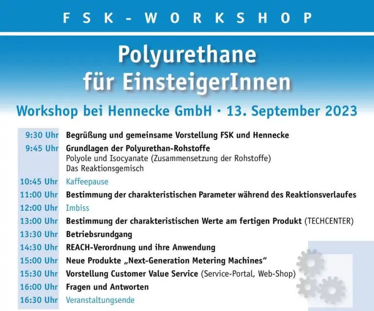 Der zweite FSK-Workshop Polyurethane für Einsteiger*innen