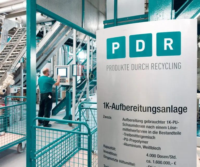 Seit 30 Jahren recycelt PDR Bauschaumdosen